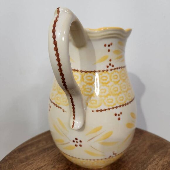 Temp-Tations Old World Yellow Pitcher Gold Pitcher Country Pitcher Farmhouse - Picture 2 of 8
